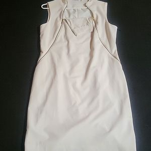 🆕️Calvin Klein off white zipper dress Large